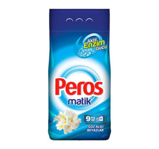 مسحوق غسيل بيروس أبيض وملون للتحميل الأمامي 9 كجم