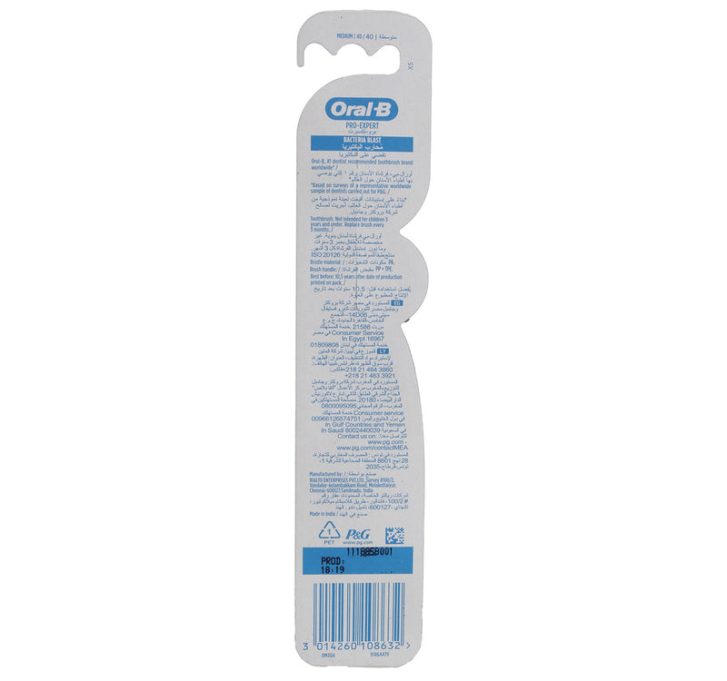 Oral B Pro Expert Bacteria Blast Toothbrush Medium 40 1 pc