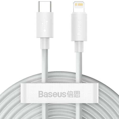 Baseus Data Cable Type-C to Lightning, 5A, 1.5 m, White, TZCATLZJ-02 Lulu Hypermarket