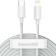 Baseus Data Cable Type-C to Lightning, 5A, 1.5 m, White, TZCATLZJ-02