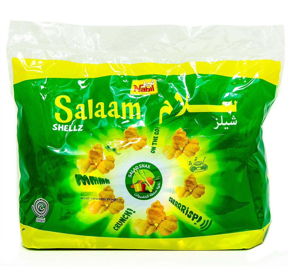 Nabil Salaam Chips Shellz Salad Snax Flavor 12 x 23g