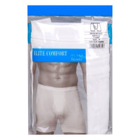 Elite Comfort Cotton Men's Boxer, M, 3 pcs, White, ELXUSW