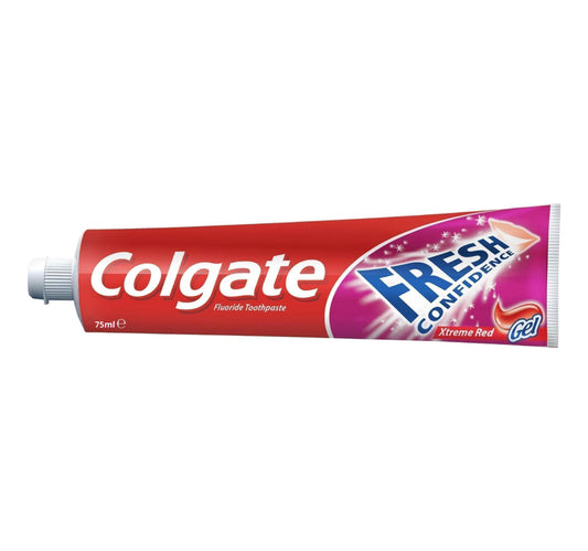 Colgate Fresh Confidence Xtreme Red Gel Toothpaste Value Pack 4 x 75 ml