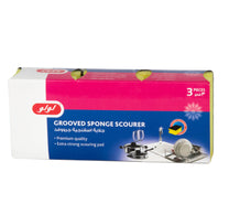 LuLu Grooved Sponge Scourer 3 pcs