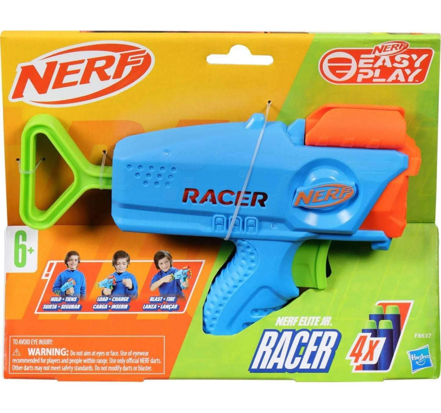 Nerf Elite Junior Racer Easy-Play Dart Blaster, F8637
