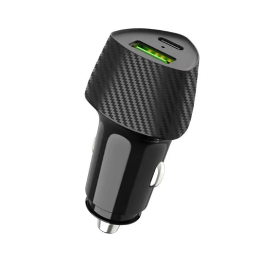 Trands 36W Car Charger (Type-C & Lightning Cable)AD663, Black