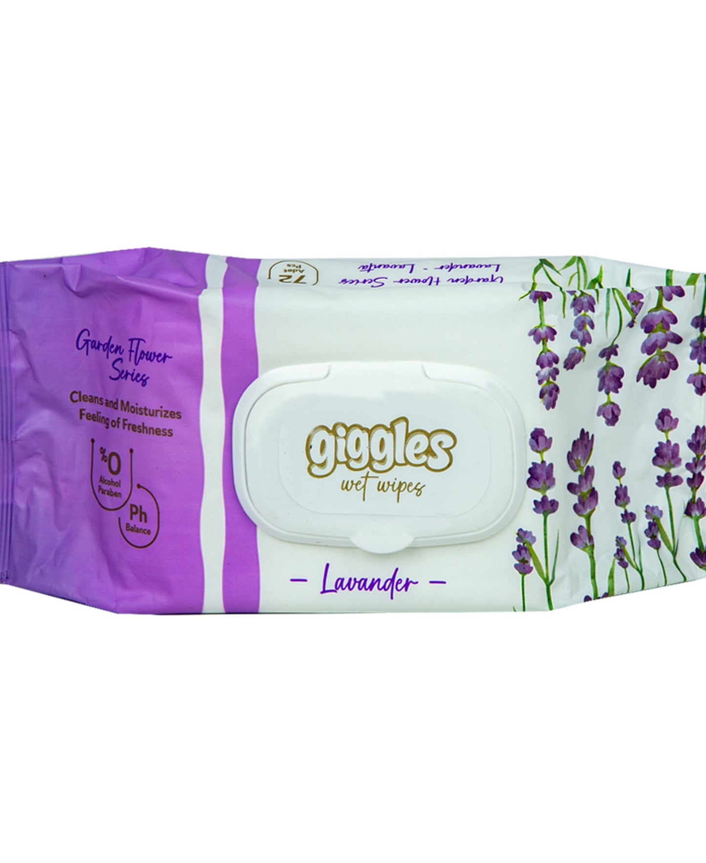 Giggles Lavender Wet Wipes 72 pcs