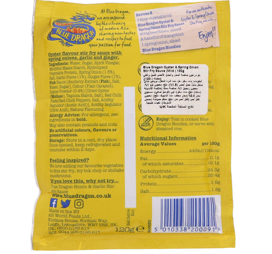 Blue Dragon Oyster & Spring Onion Stir Fry Sauce 120 g