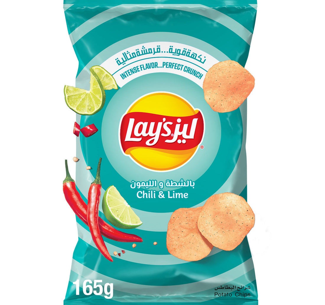 رقائق البطاطس ليز بنكهة الفلفل الحار والليمون 165 جرام