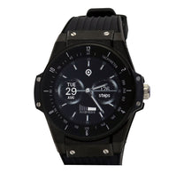 ساعة ايكون الذكية للرجال، شاشة 1.09 بوصة، لون أسود، IK-WM-08