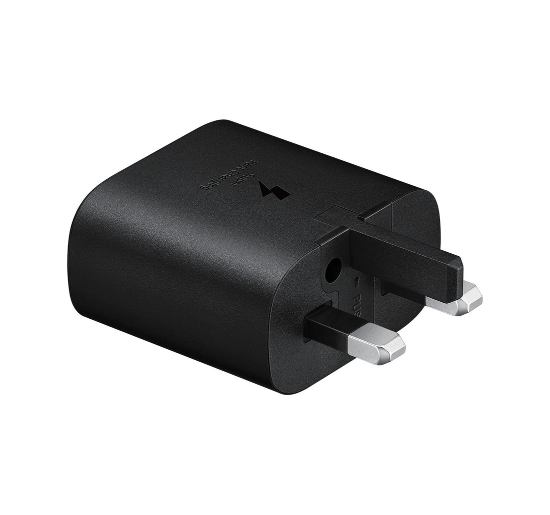 محول سفر سامسونج 25 وات (شحن فائق السرعة بدون كابل USB) - EP-TA800NBEGAE، أسود