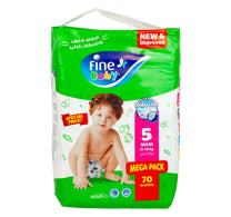 Fine Baby Diapers Size 5 Maxi 11-18 kg Mega Pack Value Pack 70pcs