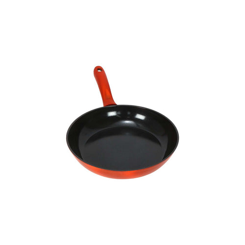 Chefline Induction Base Ceramic Natural Coating Fry Pan, 24 cm, Red, DZJ24