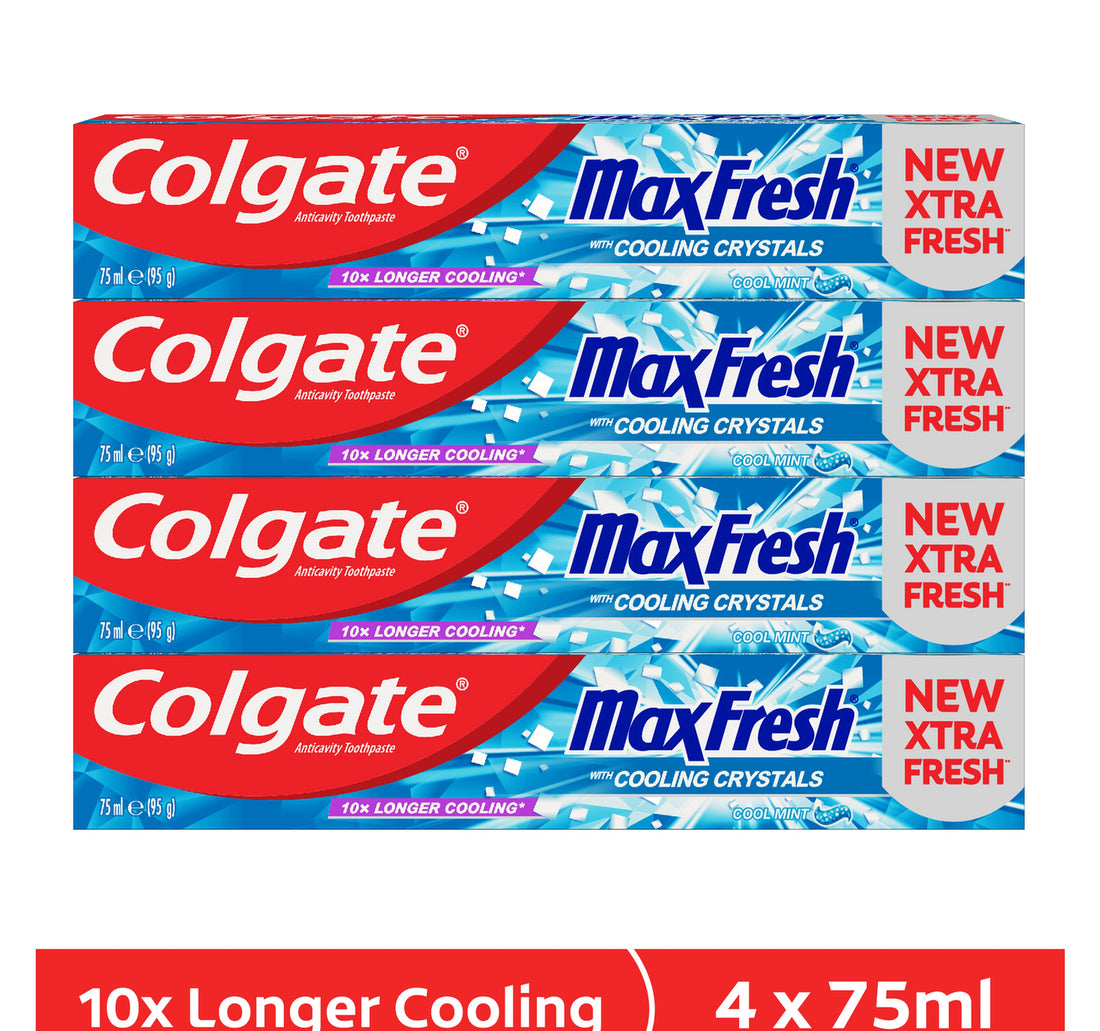 Colgate Max Fresh Cool Mint Toothpaste Value Pack 4 x 75 ml