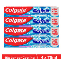 Colgate Max Fresh Cool Mint Toothpaste Value Pack 4 x 75 ml
