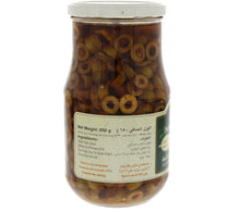 Halwani Sliced Green Olives With Chilli 650 g