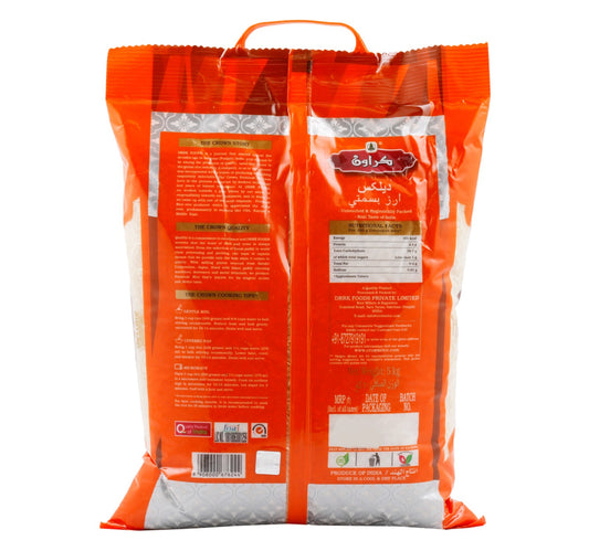 Crown Deluxe Long Grain Basmati Rice 5 kg