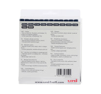 Uni-Ball Pin Fineliner Drawing Pen 12pcs PIN200BK