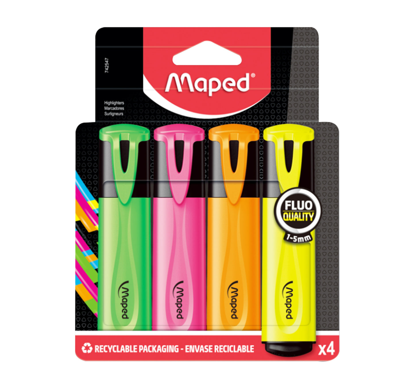 Maped Highlighter Fluo 4pcs MD-742547