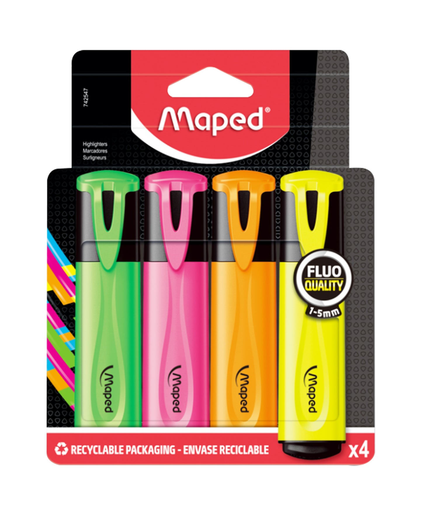 Maped Highlighter Fluo 4pcs MD-742547