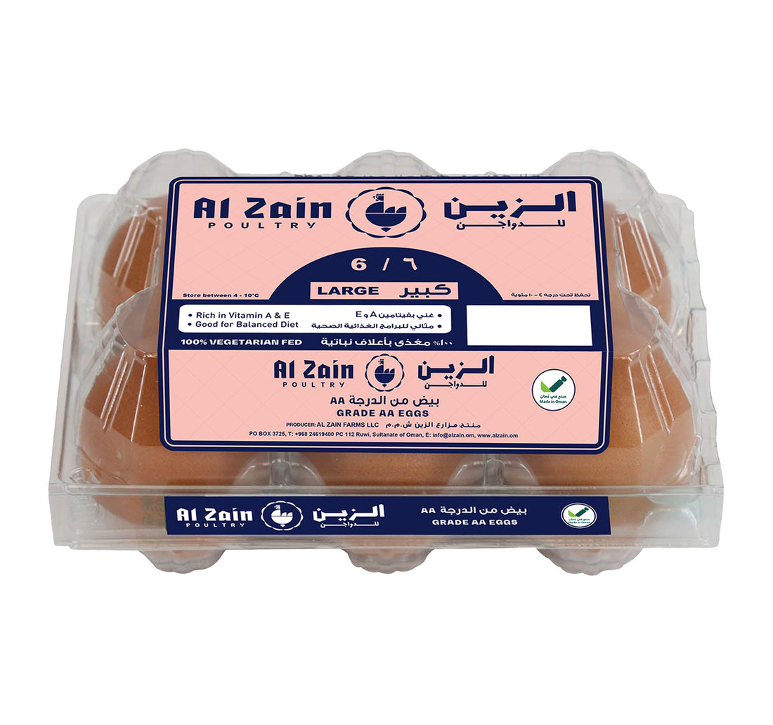Al Zain Brown Egg Large 6 pcs