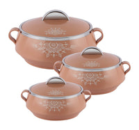 Cello Matiz Plastic Hotpot Set, 3 Pcs, 600 ml + 1100 ml + 1700 ml, Assorted Color, 611170