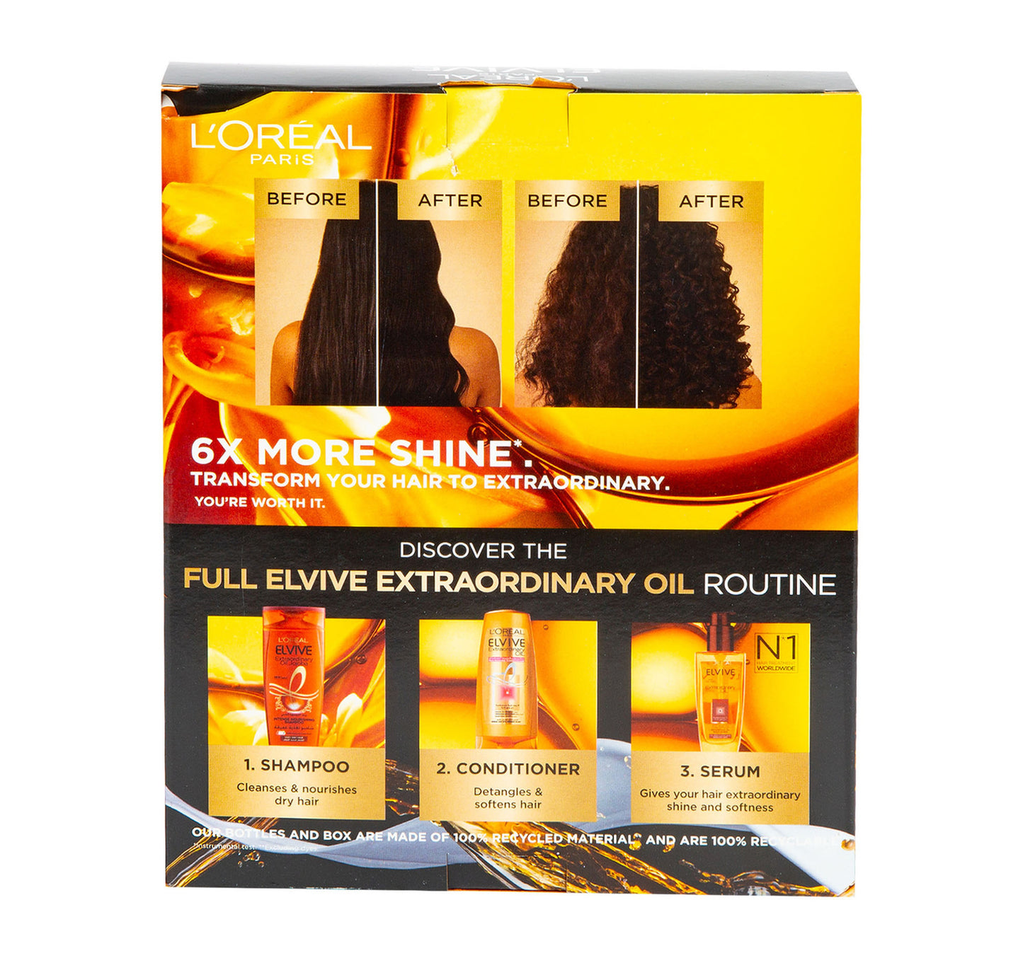 L'Oreal Paris Elvive Extraordinary Oil Jojoba Intense Nourishing Shampoo 2 x 400 ml