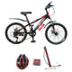 Skid Fusion Bicycle 20" + Helmet + Gloves + Hand Pump BD1 - Red