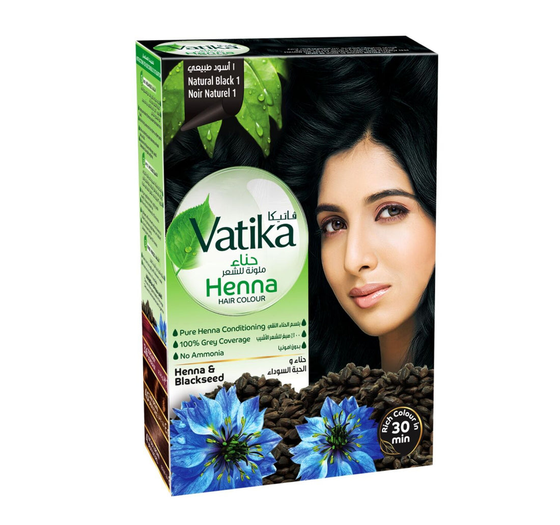Vatika Naturals Henna Natural Black 1 Hair Colour 60 g