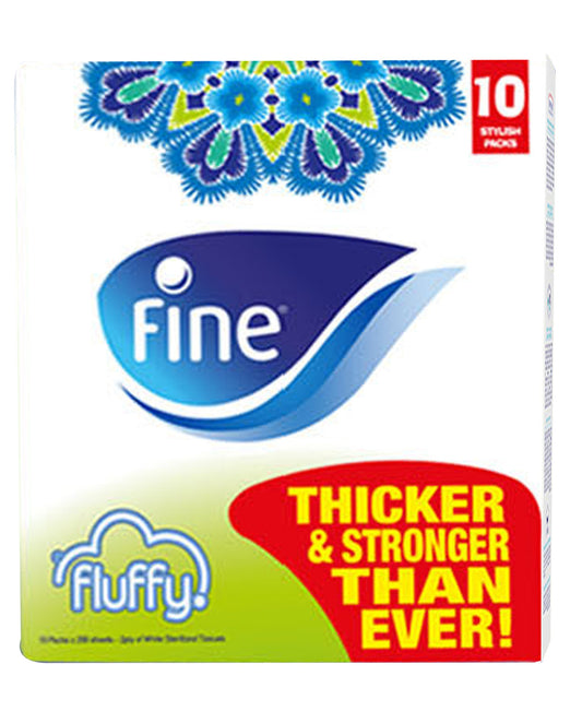 Fine Fluffy Facial Tissue 10 x 200 Sheets