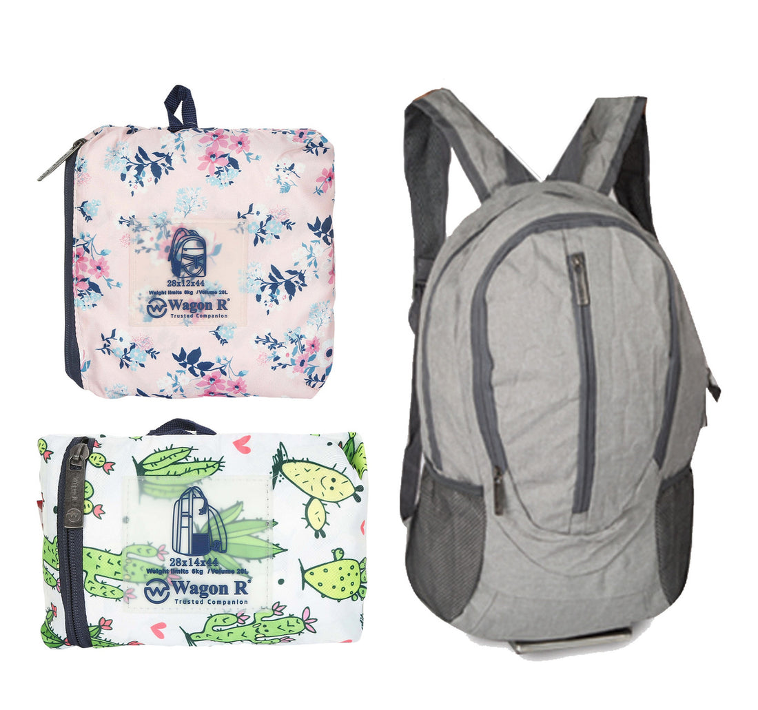 Wagon R Foldable Backpack, Assorted, F1810078