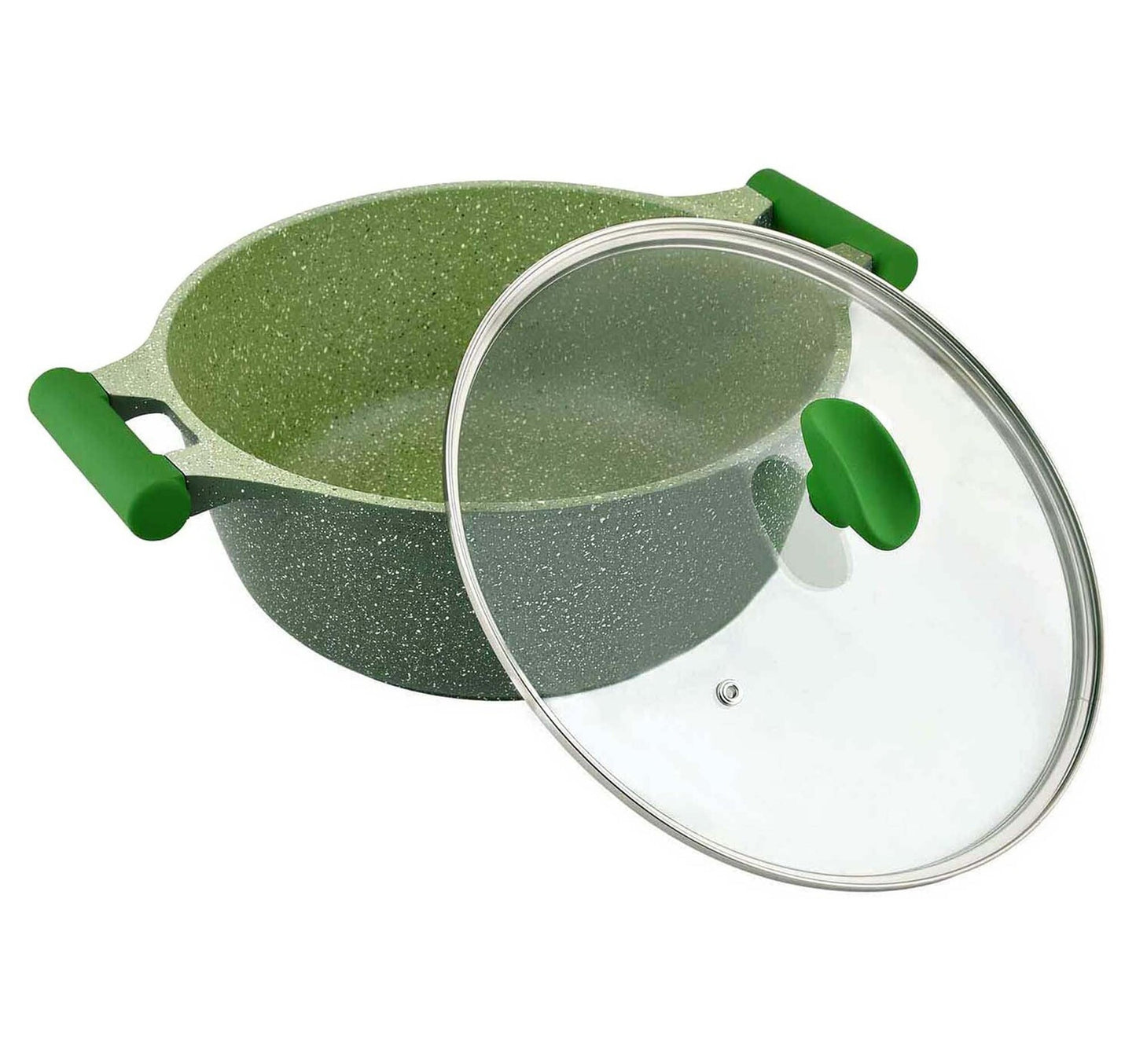 Prestige Essentials Granite Non-Stick Cast Aluminium Casserole with Lid, 26 cm, Green, PR81110