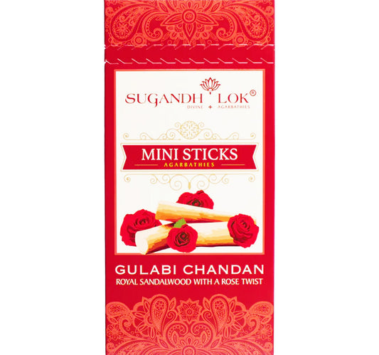 Sugandh Lok Gulabi Chandan Mini Sticks Agarbathies 50 g