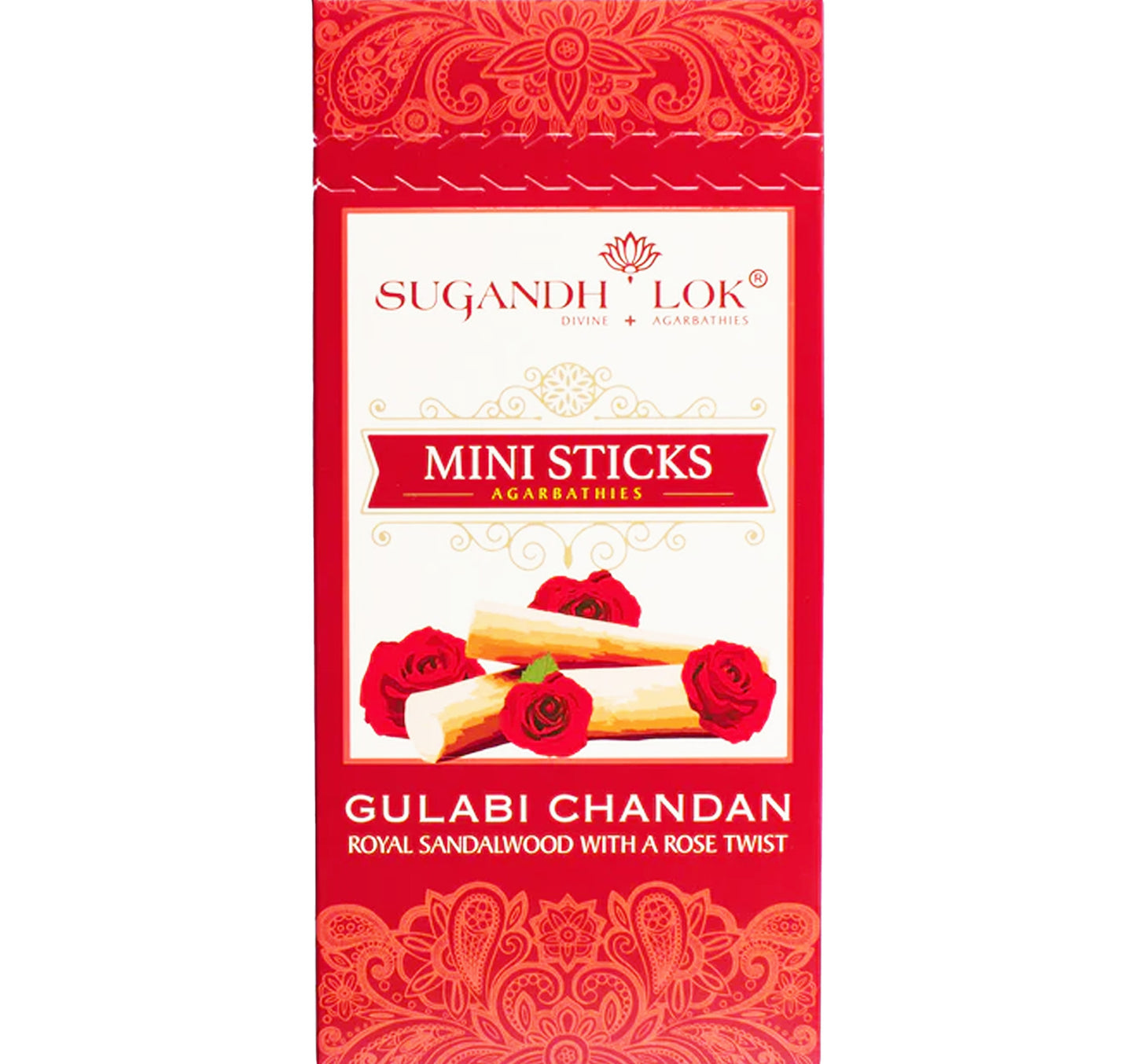 Sugandh Lok Gulabi Chandan Mini Sticks Agarbathies 50 g