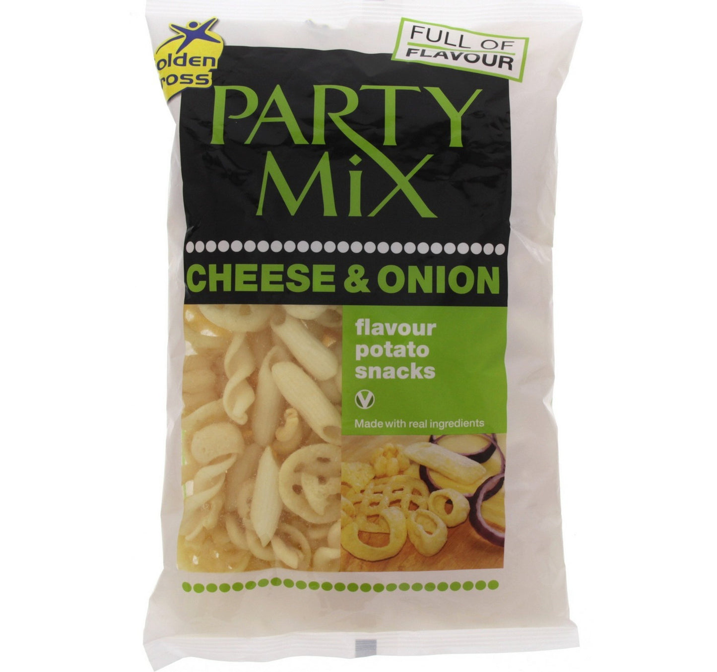 وجبات خفيفة من البطاطس بنكهة الجبن والبصل من جولدن كروس 125 جم