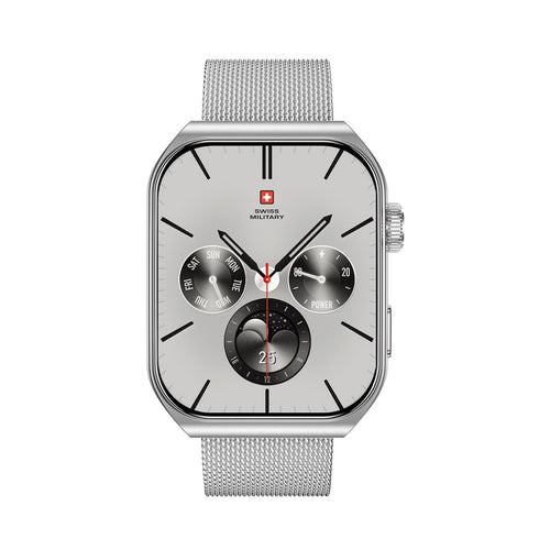Swiss Military Smart Watch Alps 3 Silver Stainless Steel Lulu Hypermarket
