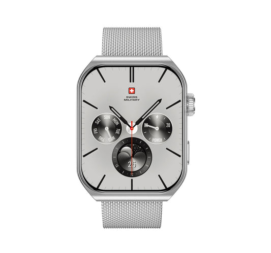 Swiss Military Smart Watch Alps 3 Silver Stainless Steel