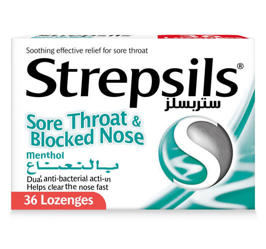 معينات ستربسلز لعلاج التهاب الحلق واحتقان الأنف، 36 قطعة
