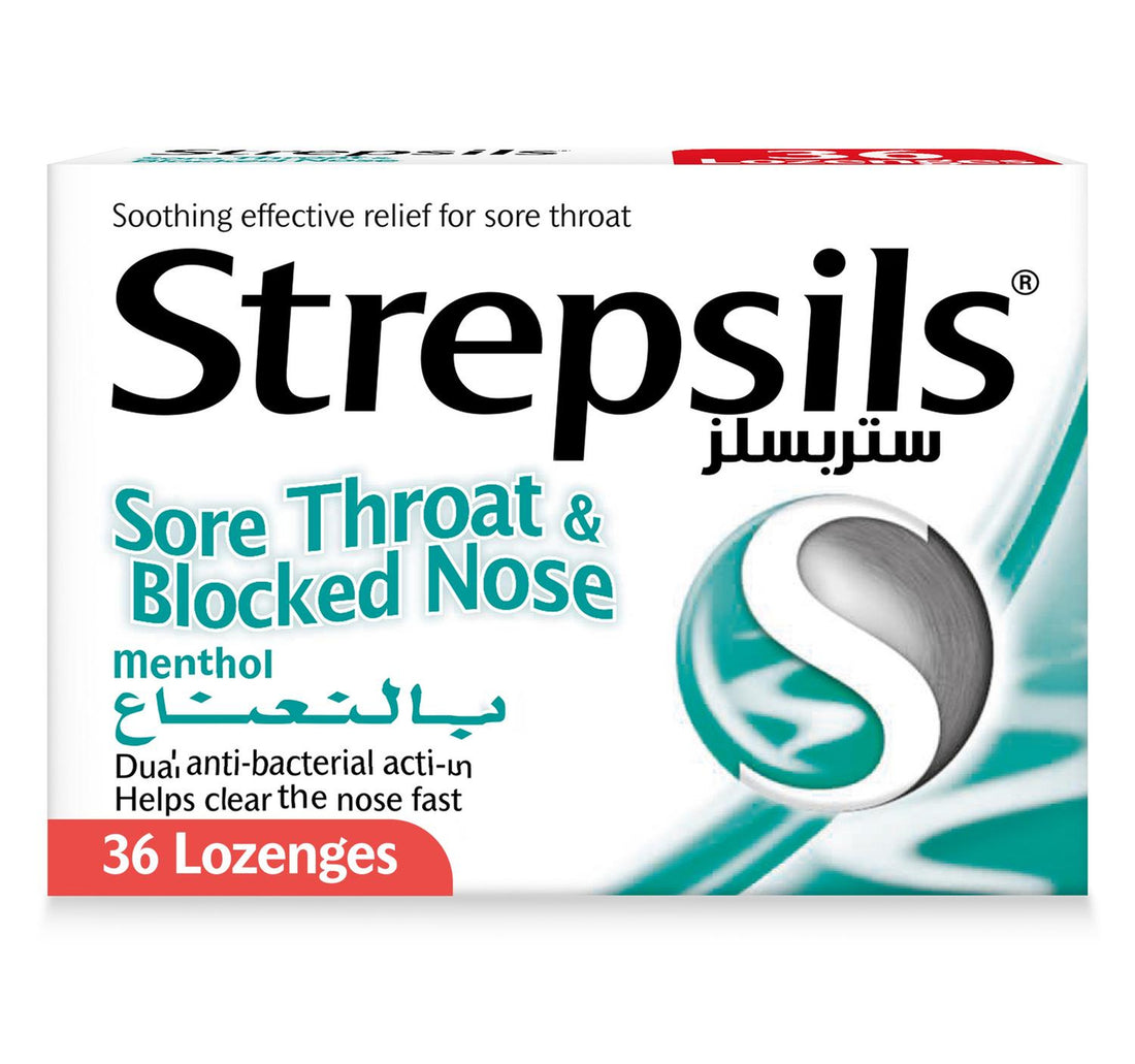 معينات ستربسلز لعلاج التهاب الحلق واحتقان الأنف، 36 قطعة