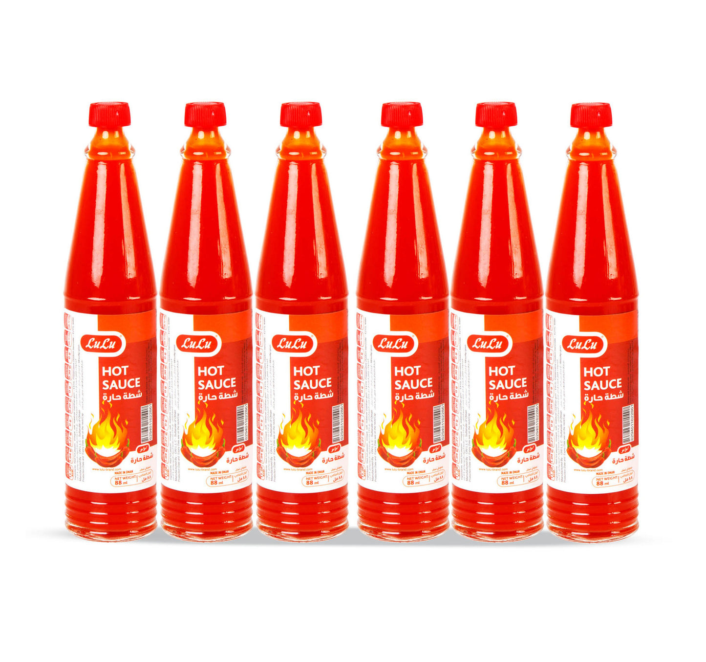 LuLu Hot Sauce 6 x 88 ml