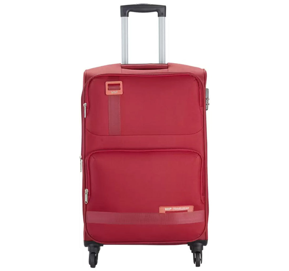VIP Domina 4 Wheel Soft Trolley 69cm Red + Duffle Bag