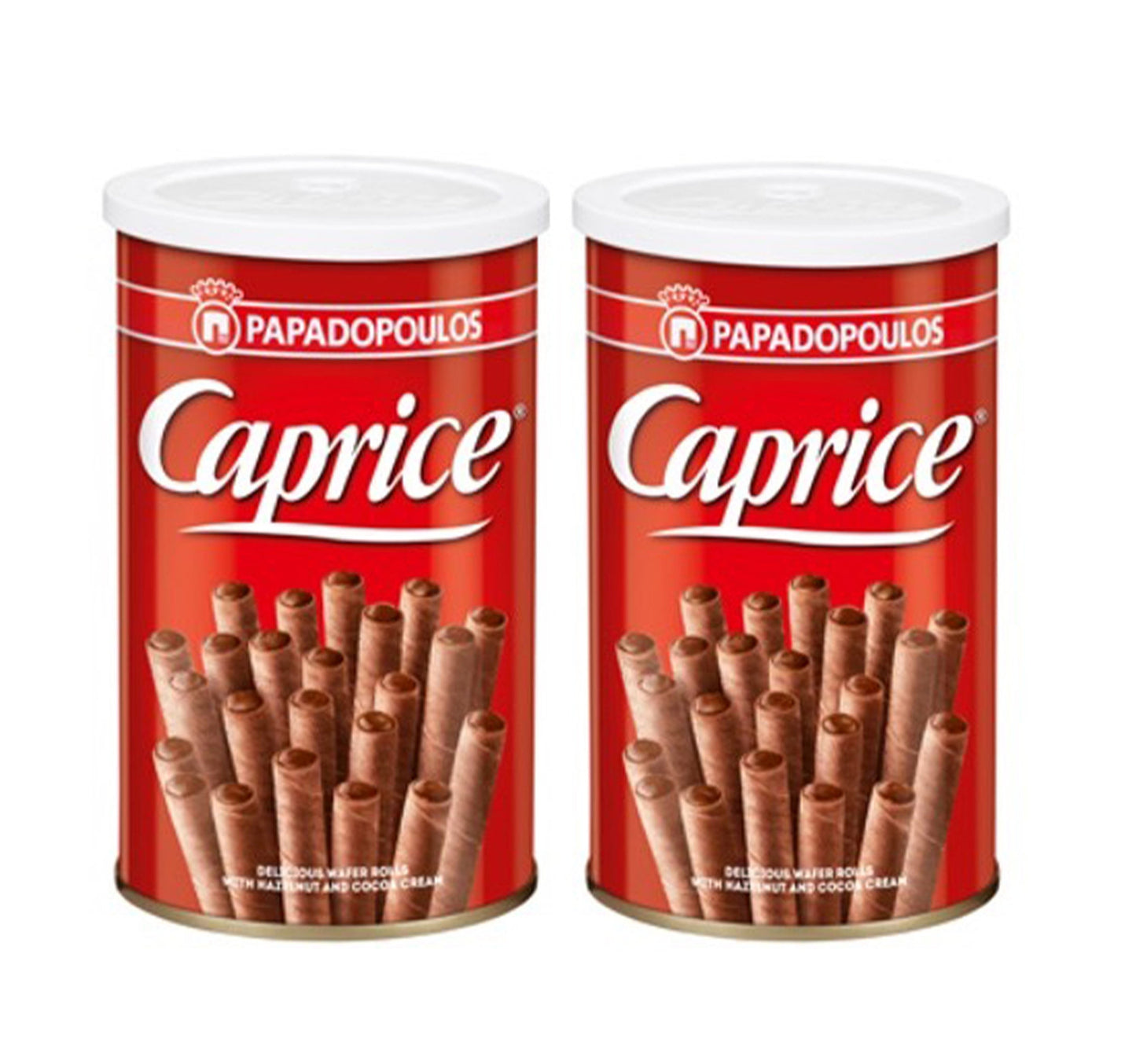 Papadopoulos Caprice Wafer Rolls with Hazelnut and Cocoa Cream Value Pack 2 x 115 g