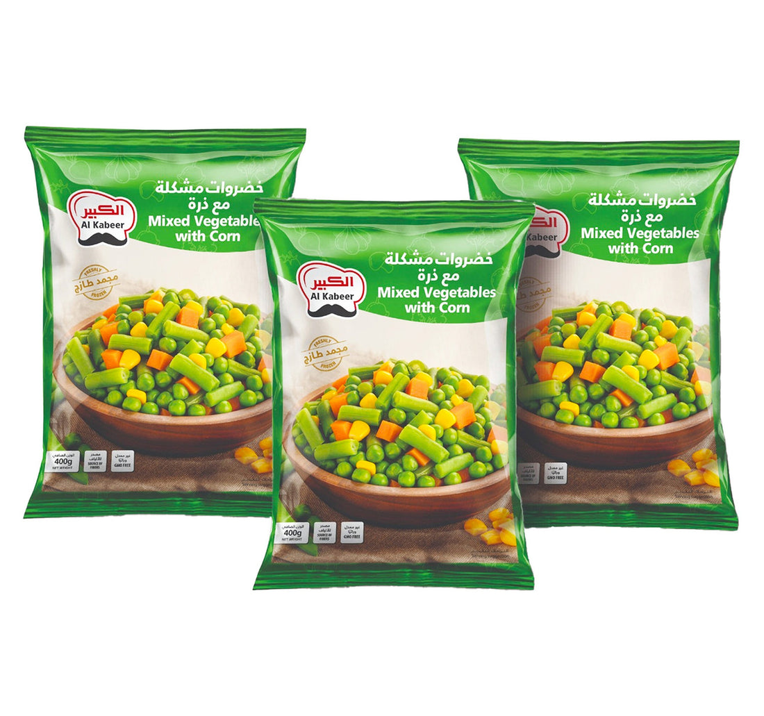 Al Kabeer Mixed Vegetables with Corn Value Pack 3 x 400 g