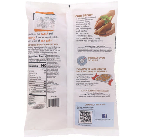 Alexia Sweet Potato Fries With Sea Salt 425 g