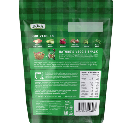 DJ&A Original Veggie Crisps 140 g
