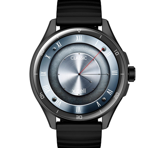 X.cell Classic 6 Smartwatch, 1.43 inches AMOLED Display, Black