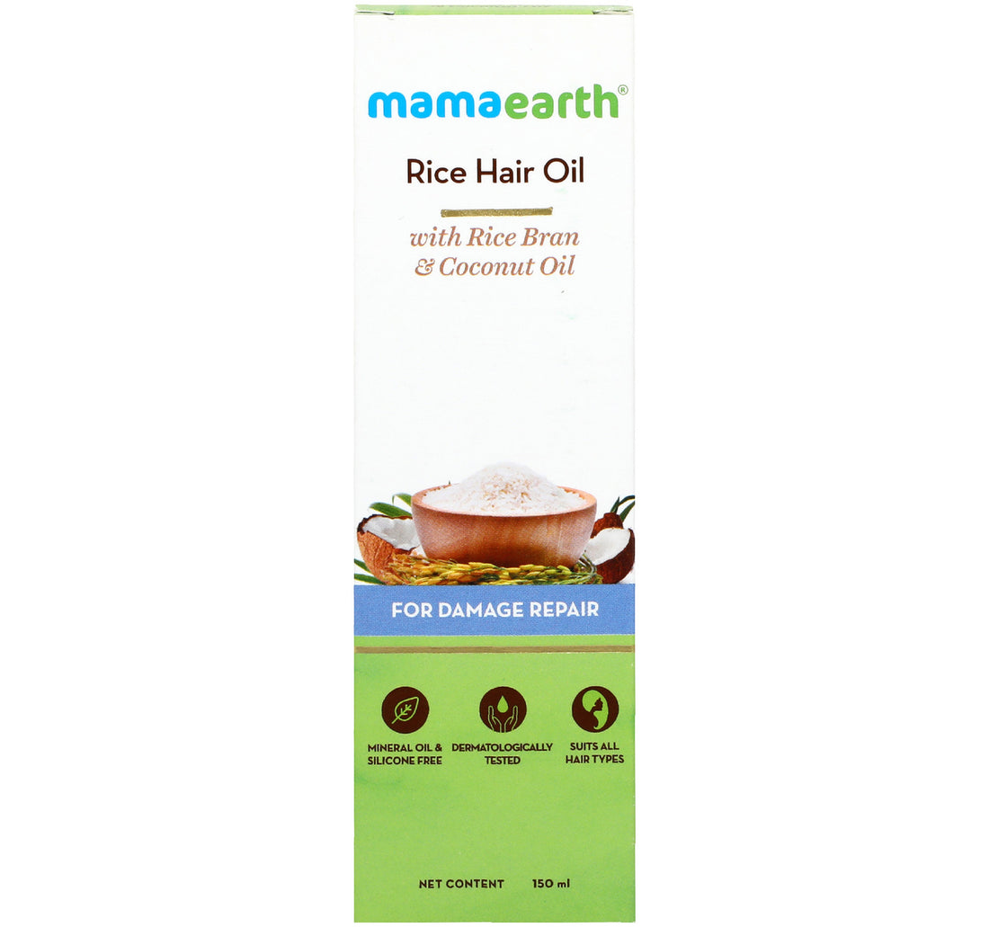 زيت شعر ماما إيرث بنخالة الأرز وجوز الهند 150 مل