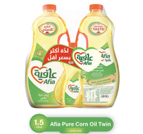 Afia Pure Corn Oil 2 x 1.5 Litres + 500 ml