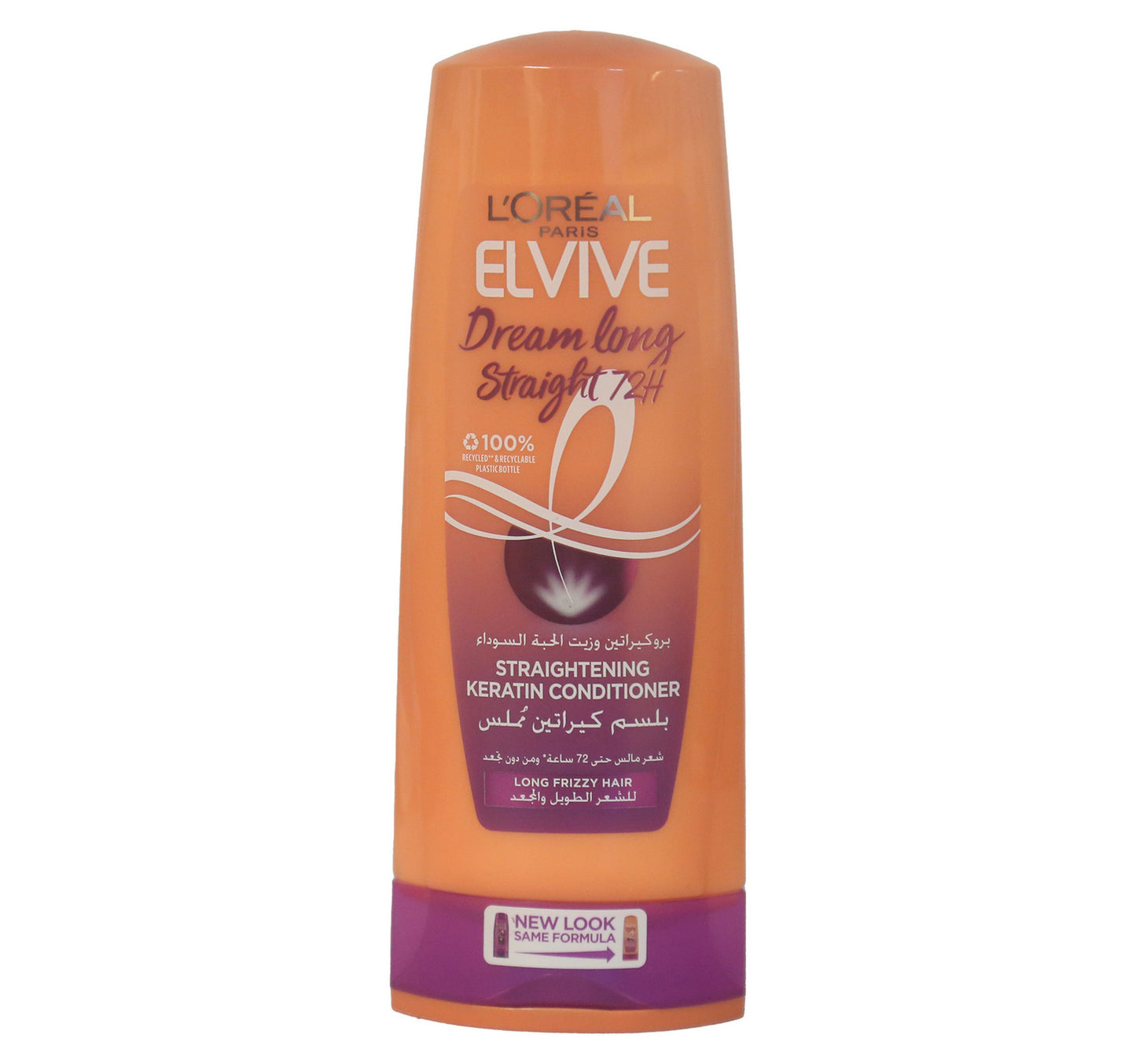 بلسم إلفيف من لوريال باريس، طول الأحلام، للشعر المستقيم، 72 ساعة، بالكيراتين، 400 مل