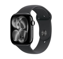 Apple Watch Series 11 GPS + Cellular Smartwatch, 46 mm Jet Black Aluminium Case with Black Sport Band (S/M), MFC24AF/A